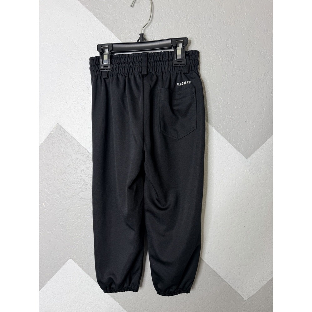 Adidas Youth XS Black Aeroready Baseball Pull-On Pants Belt Loops Elastic Cuffs - Picture 6 of 13